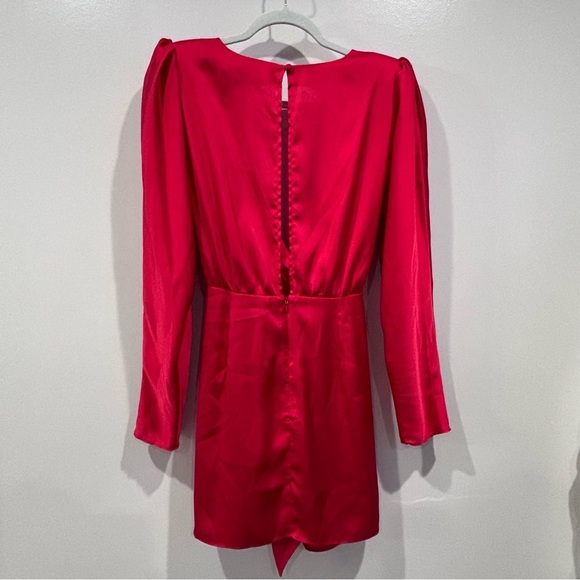 New! REVOLVE L'Academie the Dore Mini Dress‎ Long Sleeve Red Size M - Picture 8 of 11